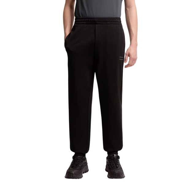Pantalon de survêtement MONCLER Jogging molleton coton noir logo noir