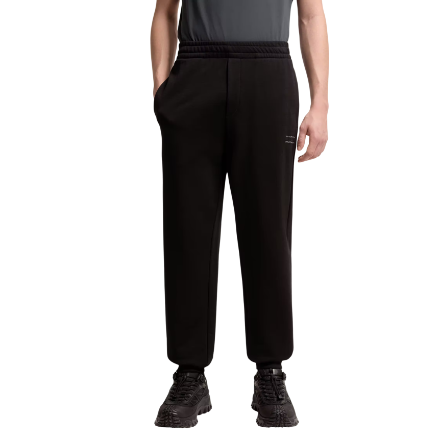 Pantalon de survêtement MONCLER Jogging molleton coton noir logo noir