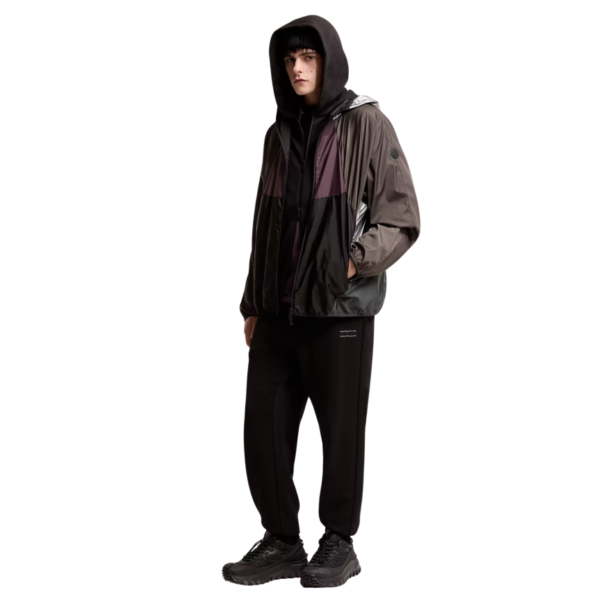 Pantalon de survêtement MONCLER Jogging molleton coton noir logo noir