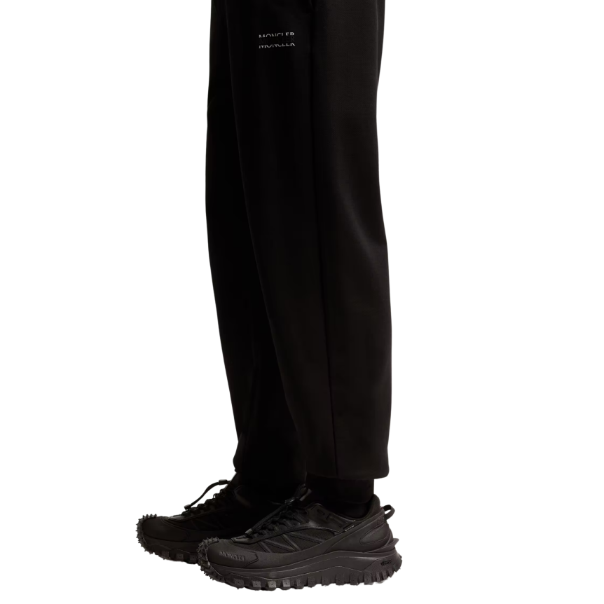 Pantalon de survêtement MONCLER Jogging molleton coton noir logo noir