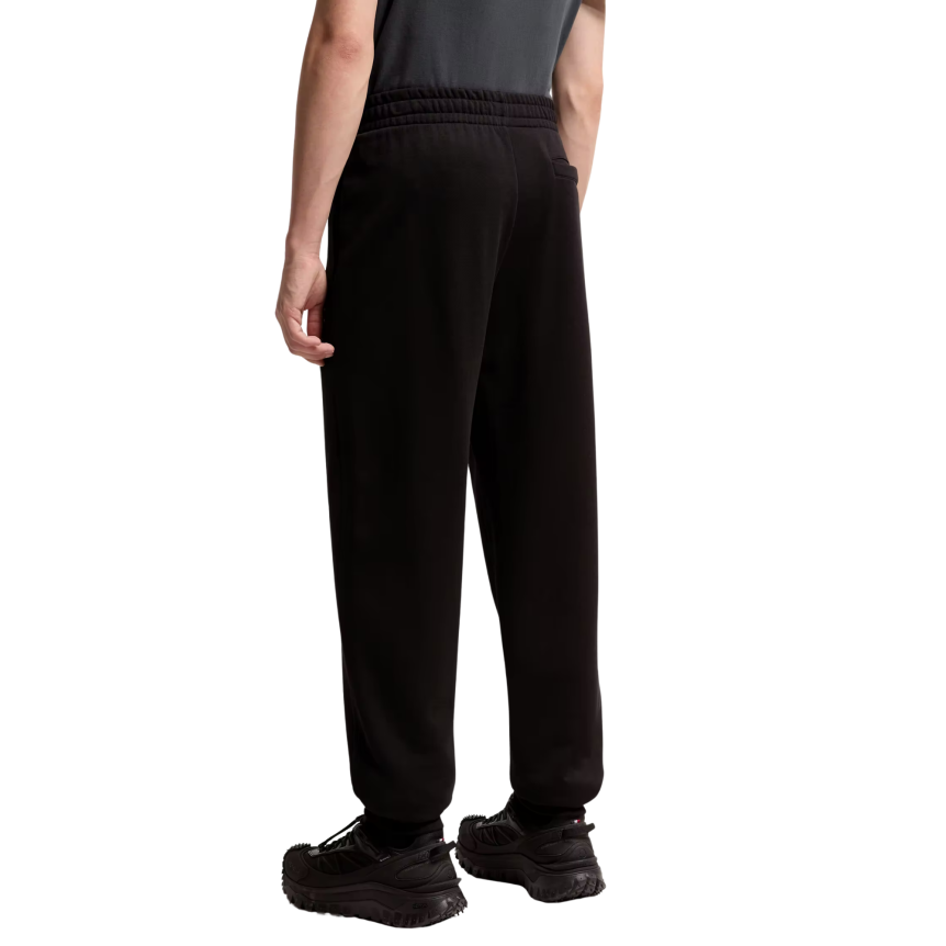 Pantalon de survêtement MONCLER Jogging molleton coton noir logo noir