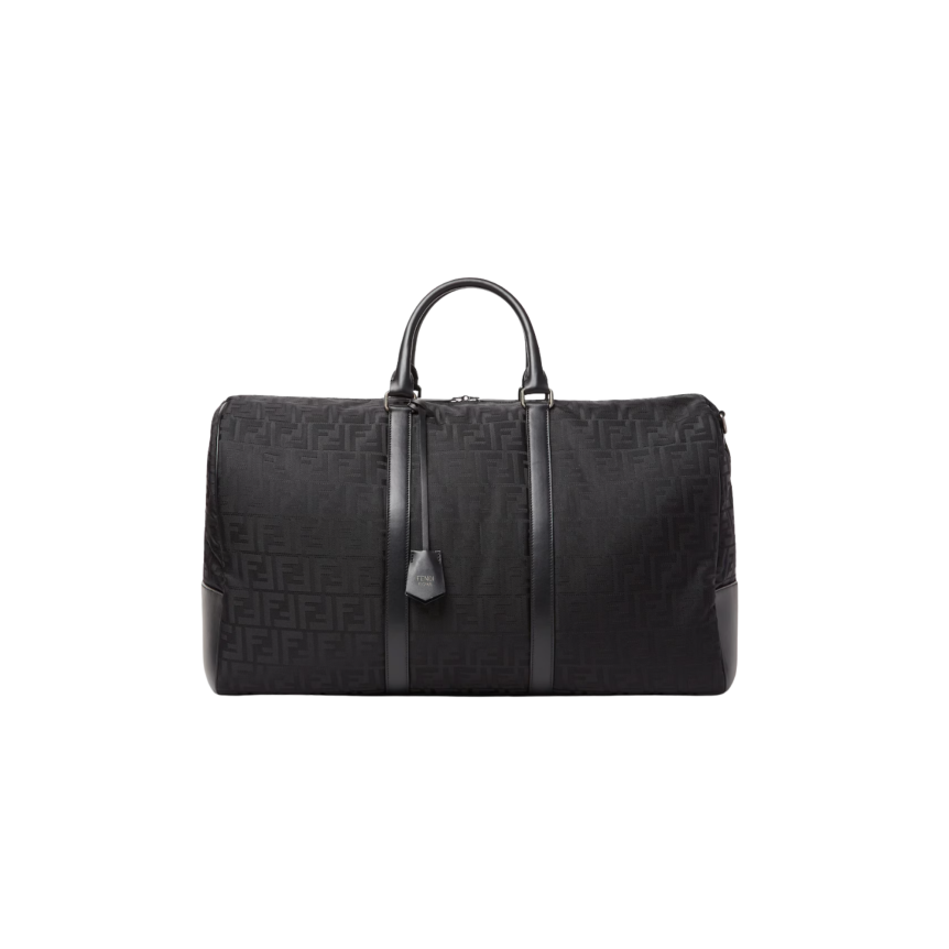 Sac de voyage FENDI grand modèle nylon FF cuir noir