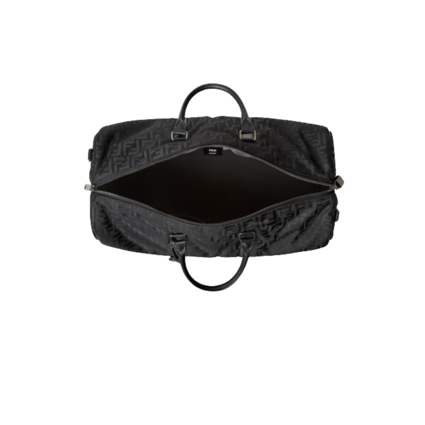 Sac de voyage FENDI grand modèle nylon FF cuir noir
