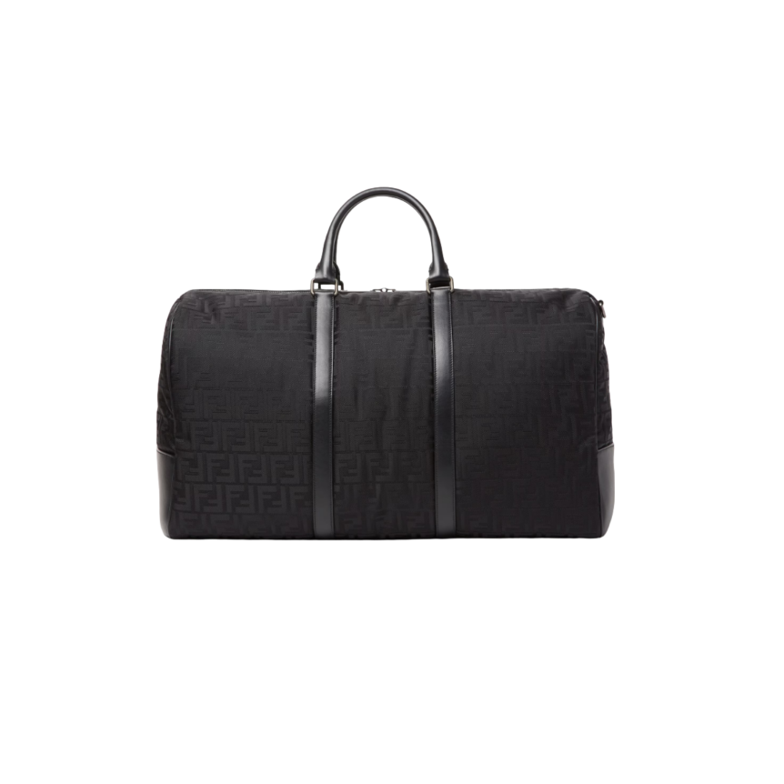 Sac de voyage FENDI grand modèle nylon FF cuir noir