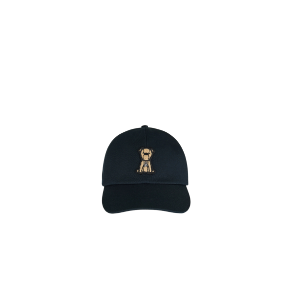Casquette FENDI gabardine coton bleu marine Chien