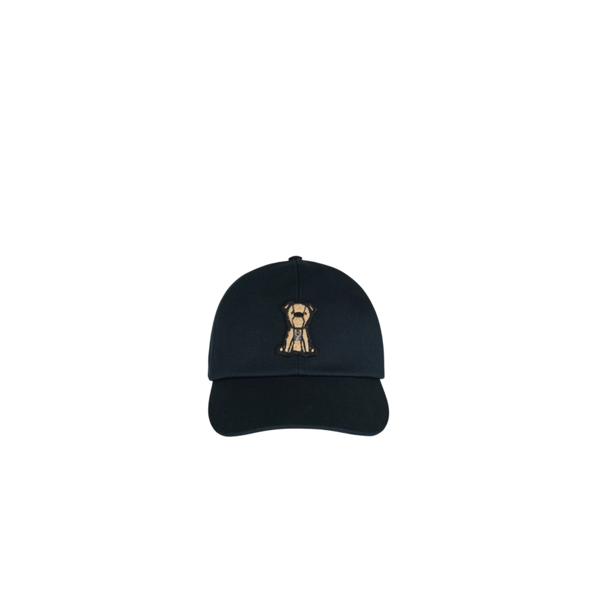 Casquette FENDI gabardine coton bleu marine Chien