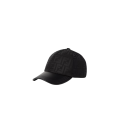 Casquette baseball nylon FF jacquard noir visière cuir