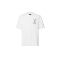 T-shirt col rond coton blanc Chien Ito