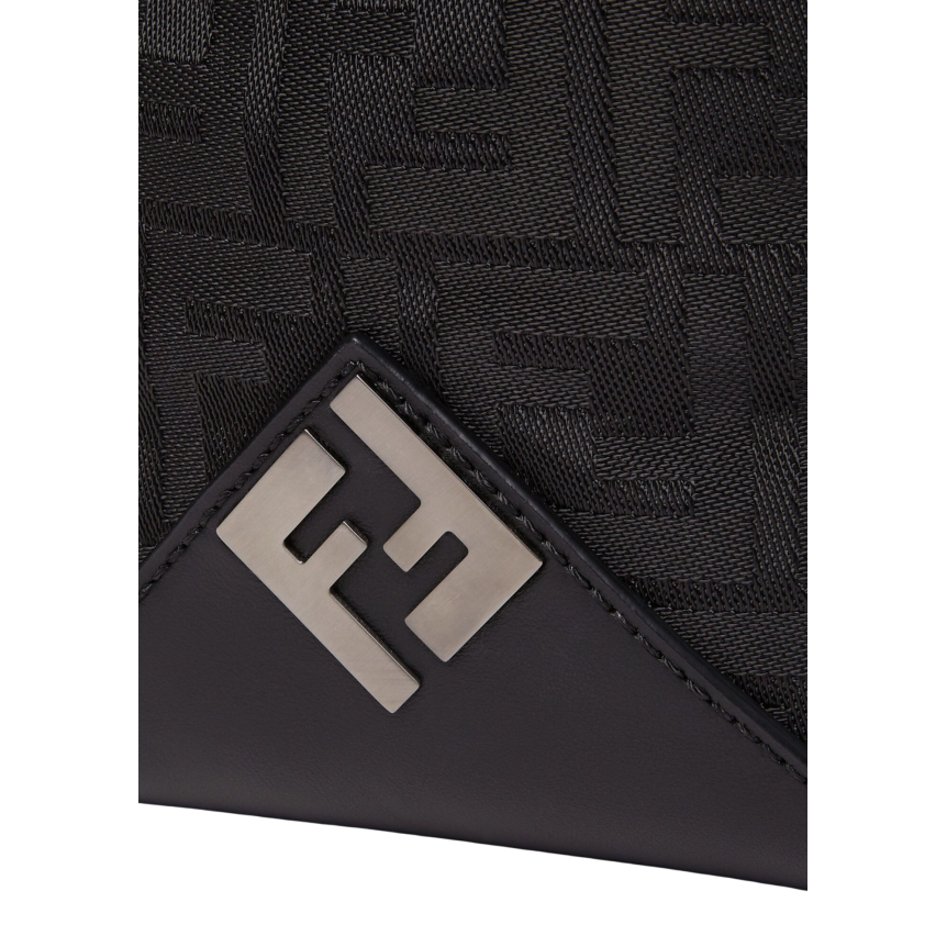 Sac à dos Fendi Lui jacquard nylon FF noir