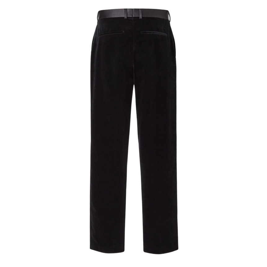 Pantalon cigarette FENDI Smoking velours noir