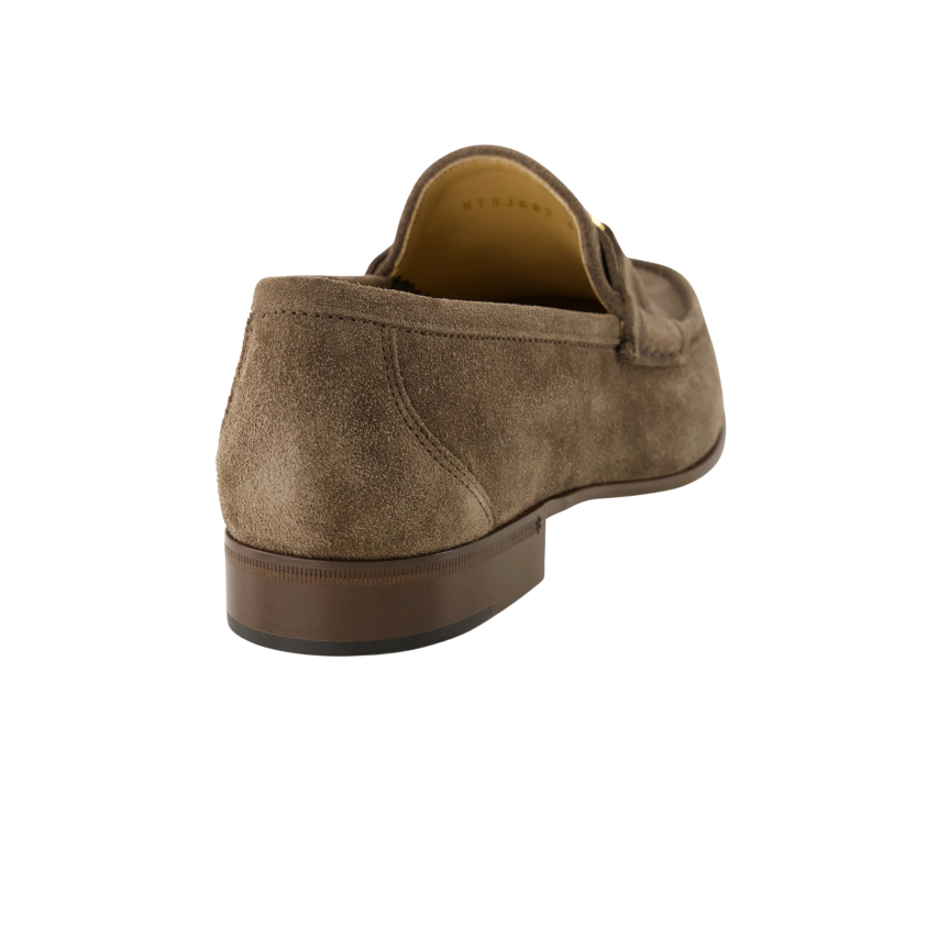 Mocassin VALENTINO daim beige V logo doré