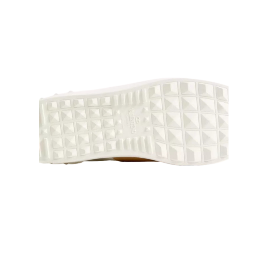 Basket sneaker basse VALENTINO Open cuir veau blanc bande beige