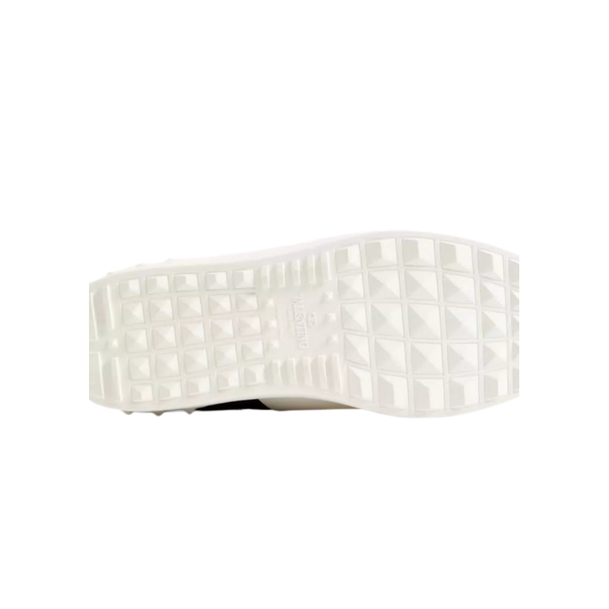 Basket sneaker basse VALENTINO Open cuir veau noir bande blanche