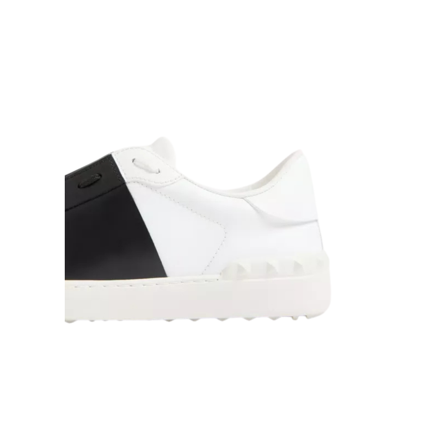 Basket sneaker basse VALENTINO Open cuir veau blanc bande noir