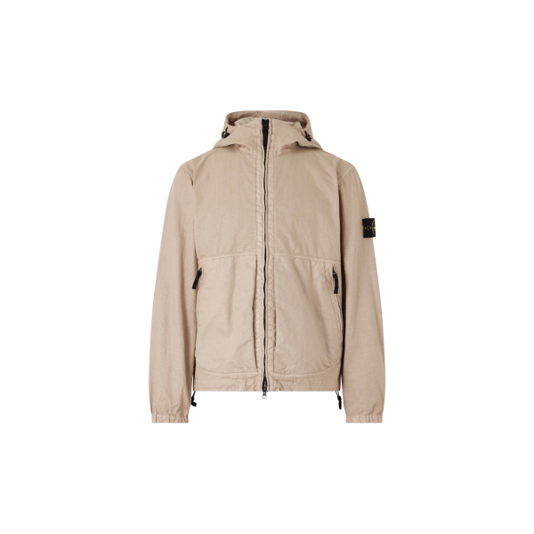 Blouson STONE ISLAND parka à capuche nylon recyclé mat beige sable