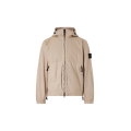 Blouson parka à capuche nylon recyclé mat beige sable