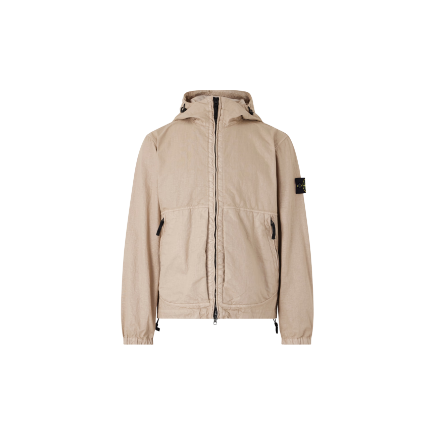 Blouson STONE ISLAND parka à capuche nylon recyclé mat beige sable