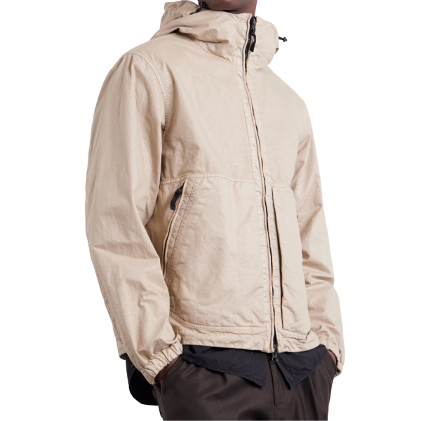 Blouson STONE ISLAND parka à capuche nylon recyclé mat beige sable