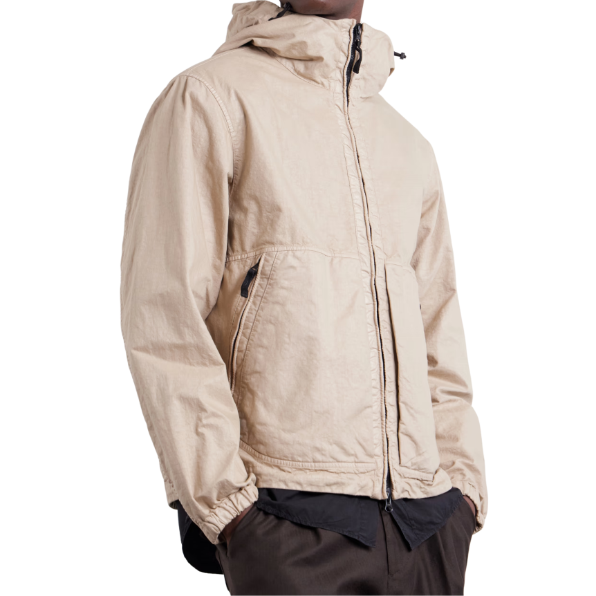 Blouson STONE ISLAND parka à capuche nylon recyclé mat beige sable