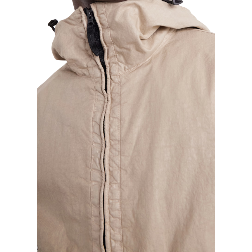 Blouson STONE ISLAND parka à capuche nylon recyclé mat beige sable