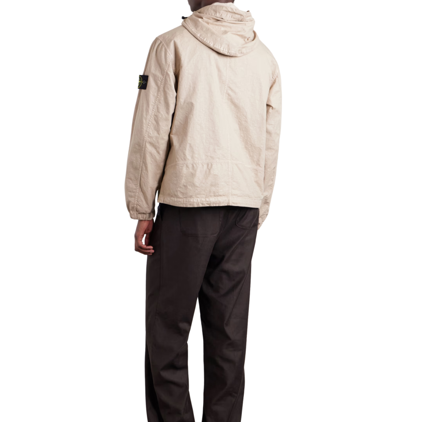 Blouson STONE ISLAND parka à capuche nylon recyclé mat beige sable