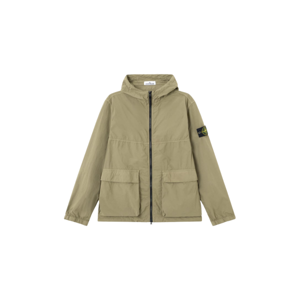 Blouson STONE ISLAND parka à capuche nylon recyclé mat kaki