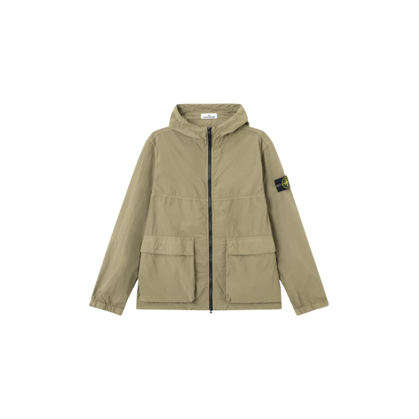 Blouson STONE ISLAND parka à capuche nylon recyclé mat kaki