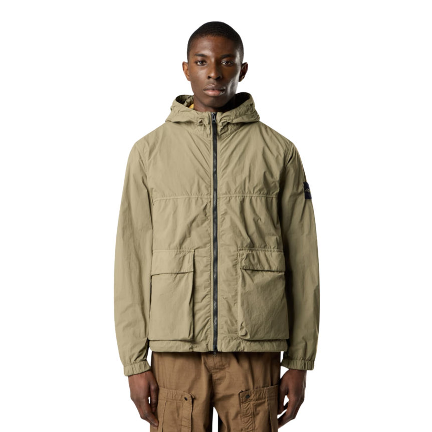 Blouson STONE ISLAND parka à capuche nylon recyclé mat kaki