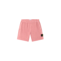 Short jogging molleton coton flammé rose