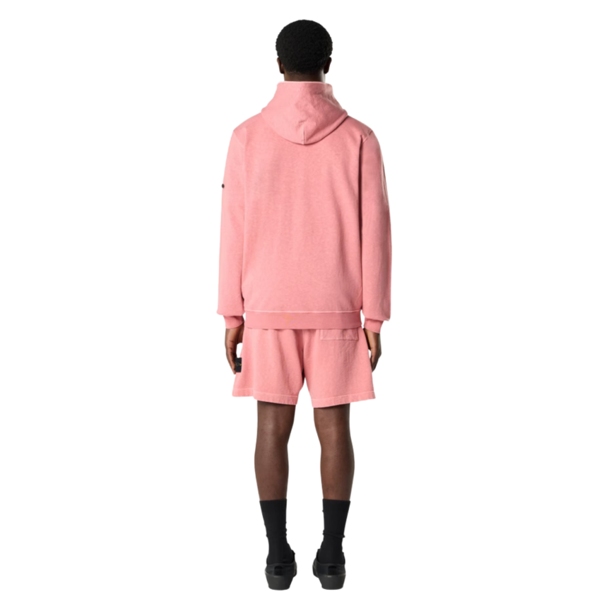 Short STONE ISLAND jogging molleton coton flammé rose