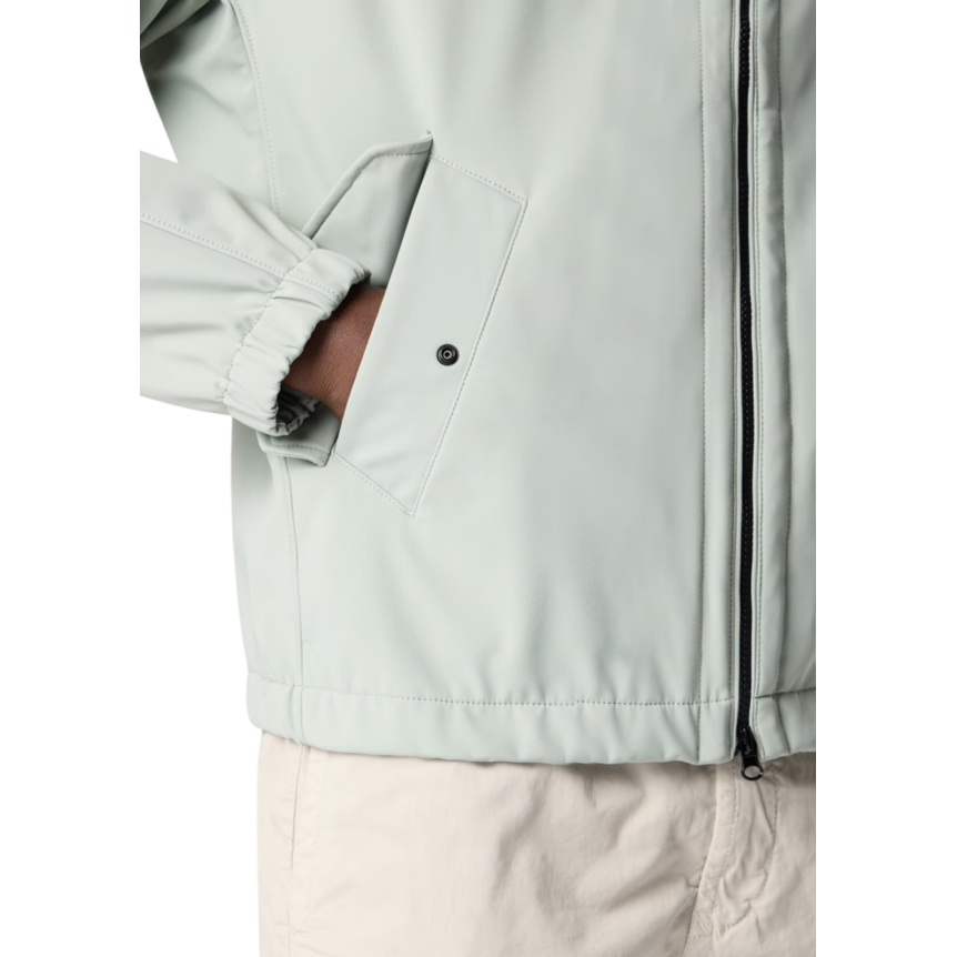 Blouson zippé col montant STONE ISLAND Softshell nylon vert sauge clair