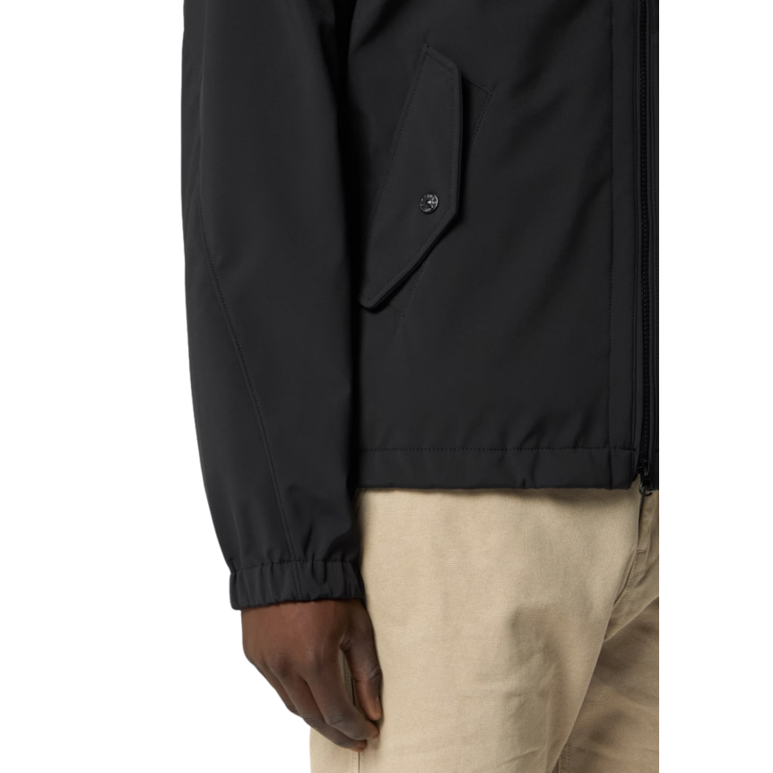 Blouson zippé STONE ISLAND col montant Softshell nylon noir