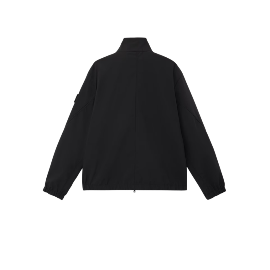 Blouson zippé STONE ISLAND col montant Softshell nylon noir