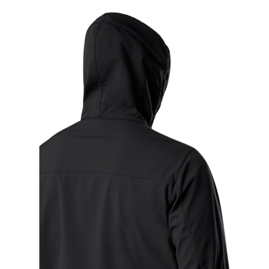 Blouson  bouton pression à capuche STONE ISLAND Softshell nylon noir