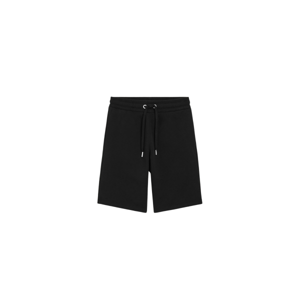 Short AMI Paris molleton léger coton noir broderie cœur blanc