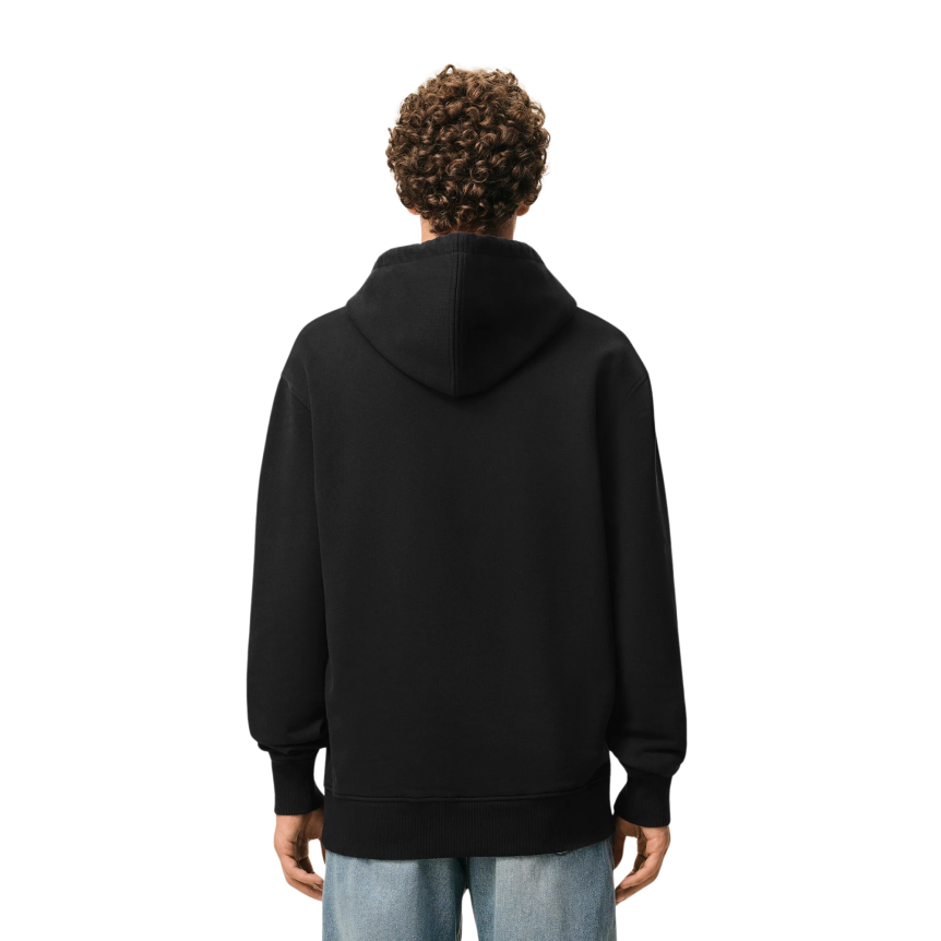 Sweat-shirt à capuche Hoodie AMI Paris molleton coton noir cœur blanc