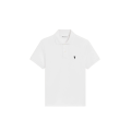 Polo manche courte piqué de coton blanc broderie cœur noir