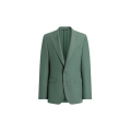 Veste Costume popeline de laine vierge vert à simple boutonnage