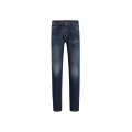 Pantalon jean coton denim bleu étiquette DG cuir