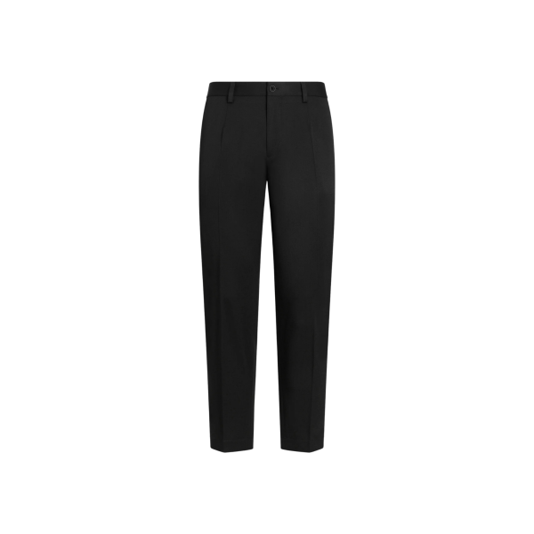 pantalon classique DOLCE & GABBANA en toile de laine noir taille élastique