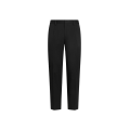 pantalon classique en toile de laine noir taille élastique