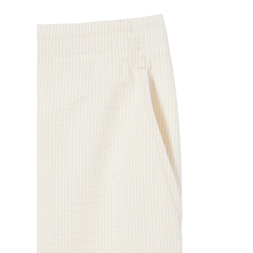 Short LACOSTE seersucker coton rayures jaune blanc
