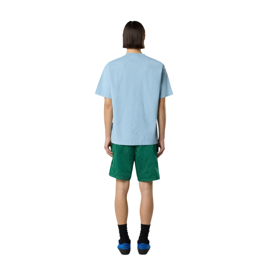 T-shirt STONE ISLAND manche courte jersey coton bio bleu ciel boussole dos