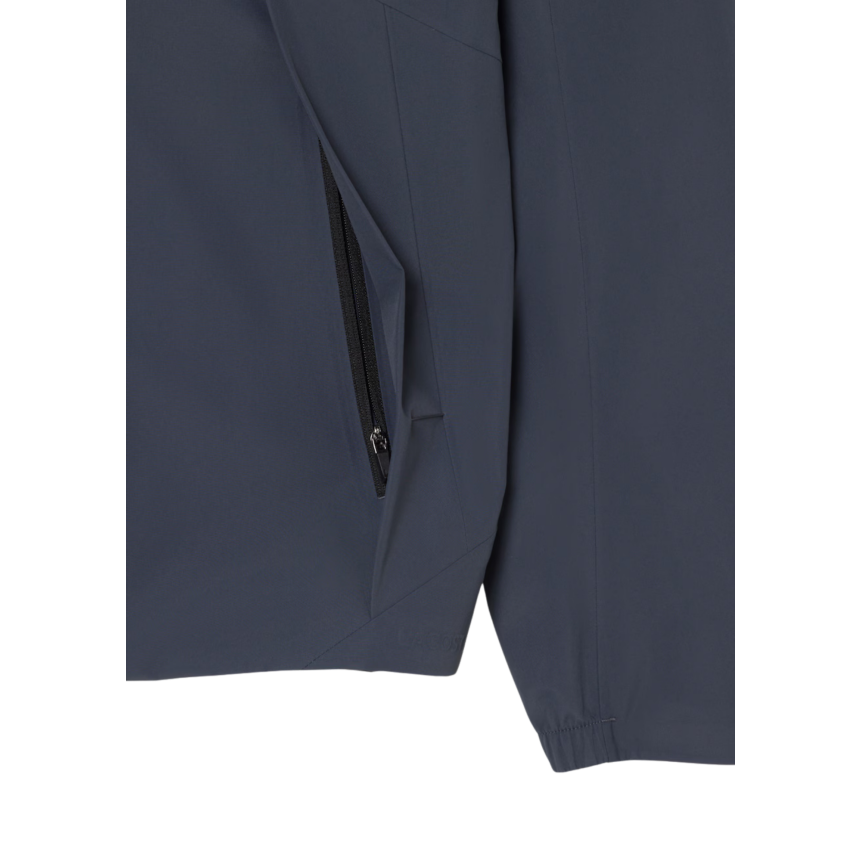 Blouson à capuche zippé LACOSTE nylon imperméable gris anthracite