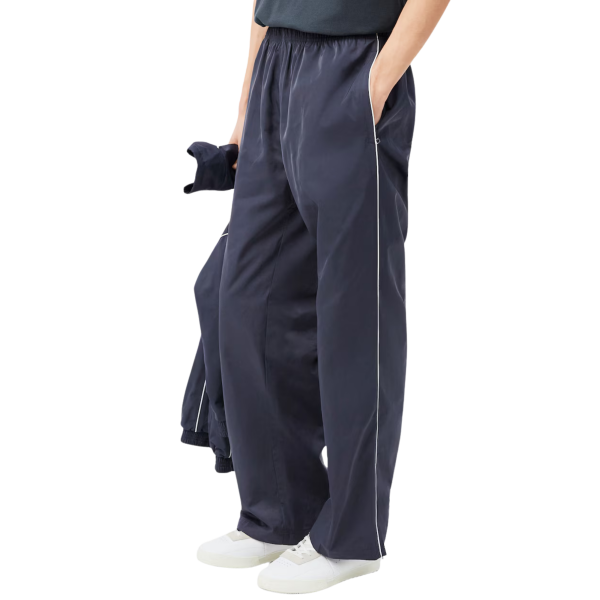 Pantalon de survêtement jogging LACOSTE relaxed fit gris anthracite liseret blanc