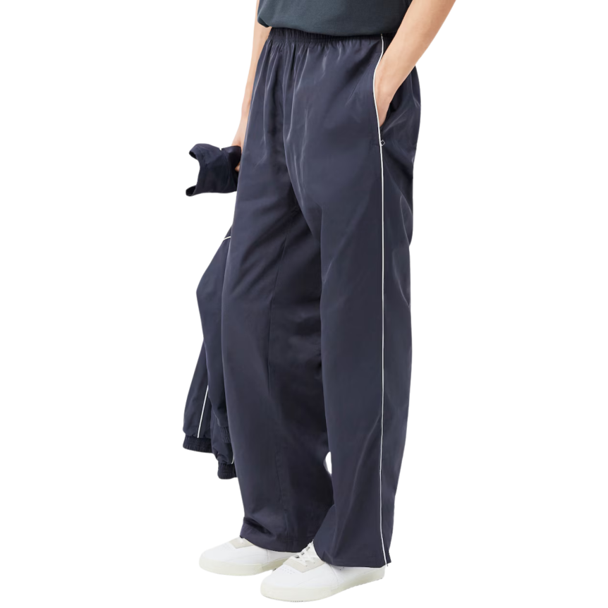 Pantalon de survêtement jogging LACOSTE relaxed fit gris anthracite liseret blanc