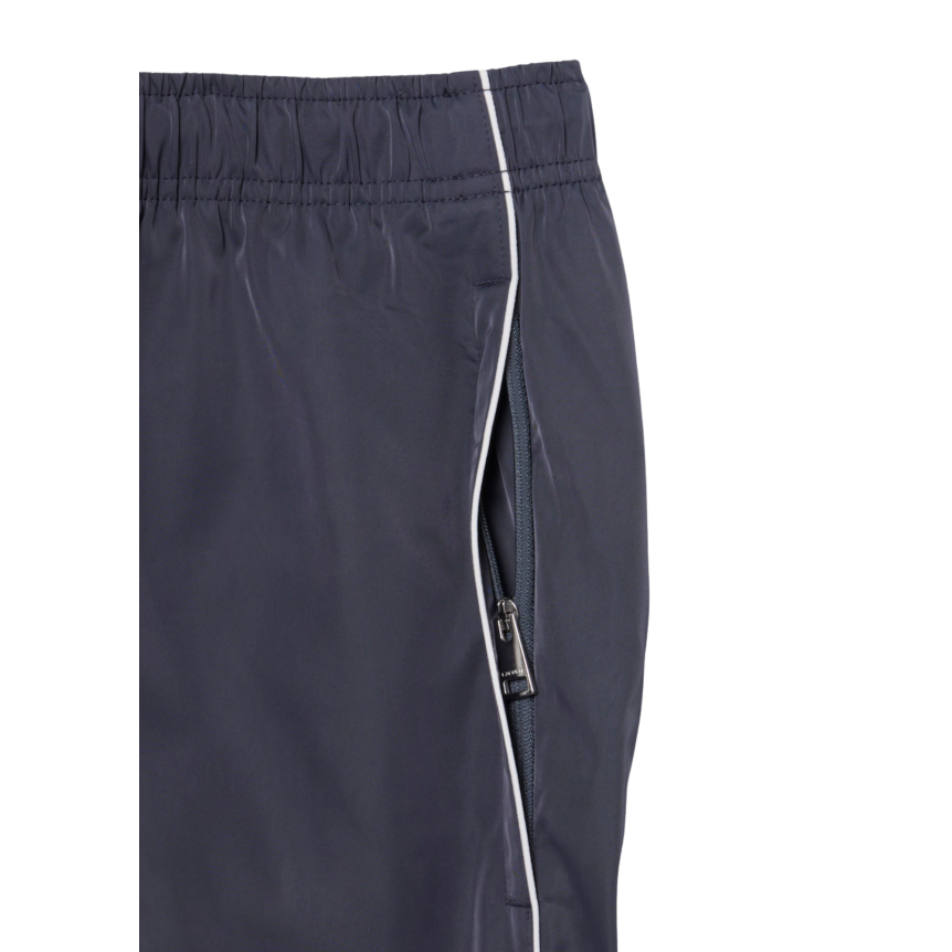 Pantalon de survêtement jogging LACOSTE relaxed fit gris anthracite liseret blanc