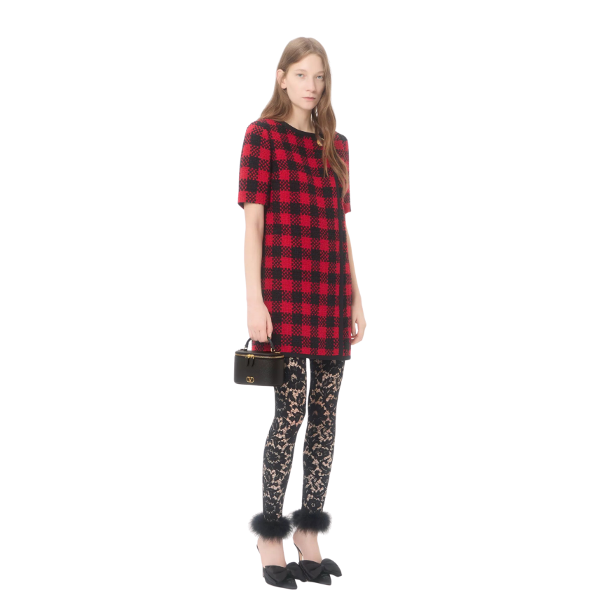 Mini sac vanity-case V Logo Signature en cuir de veau grainé écru