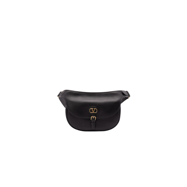 Sac VALENTINO Antibes ceinture besace cuir noir V logo bandoulière