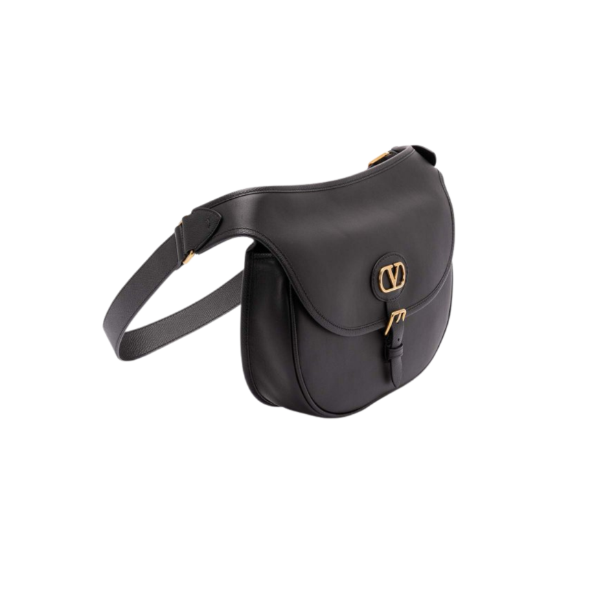 Sac VALENTINO Antibes ceinture besace cuir noir V logo bandoulière